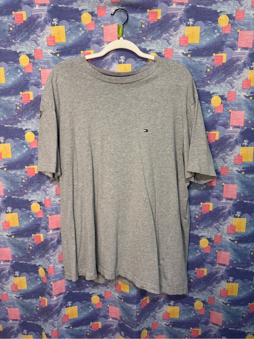Tommy Hilfiger Light Gray Crewneck Short Sleeve Logo Tee